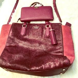 Kate Spade Plum handbag with large wallet